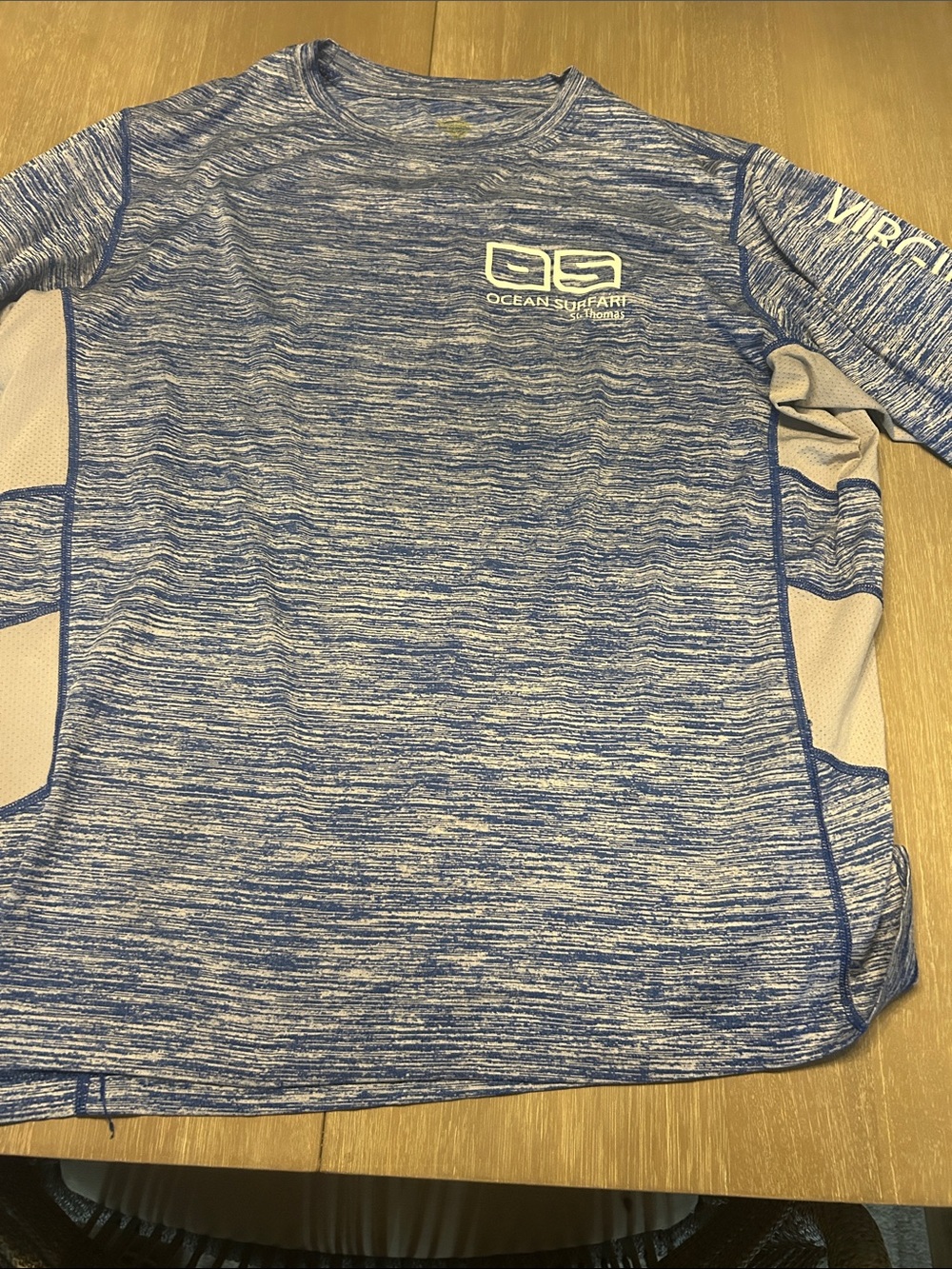 Ocean Surfari Blue Heather Performance Long Sleeve ocean surgari